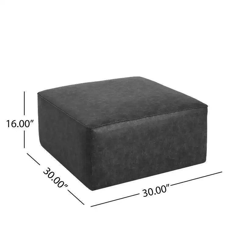 Pouf quadrato moderno, versatile e imbottito per interni