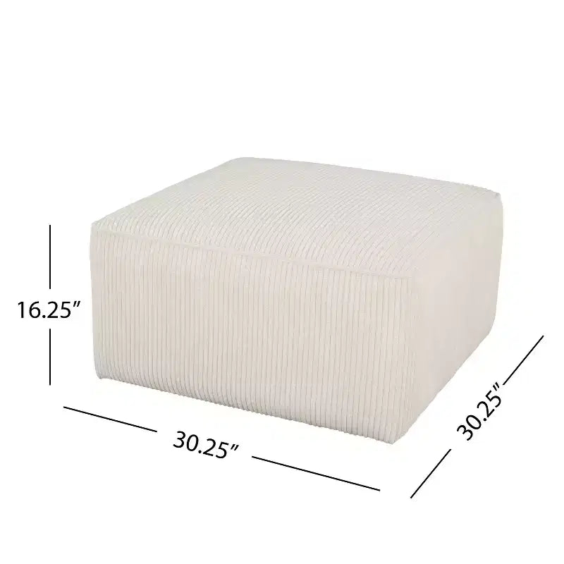 Pouf quadrato moderno, versatile e imbottito per interni