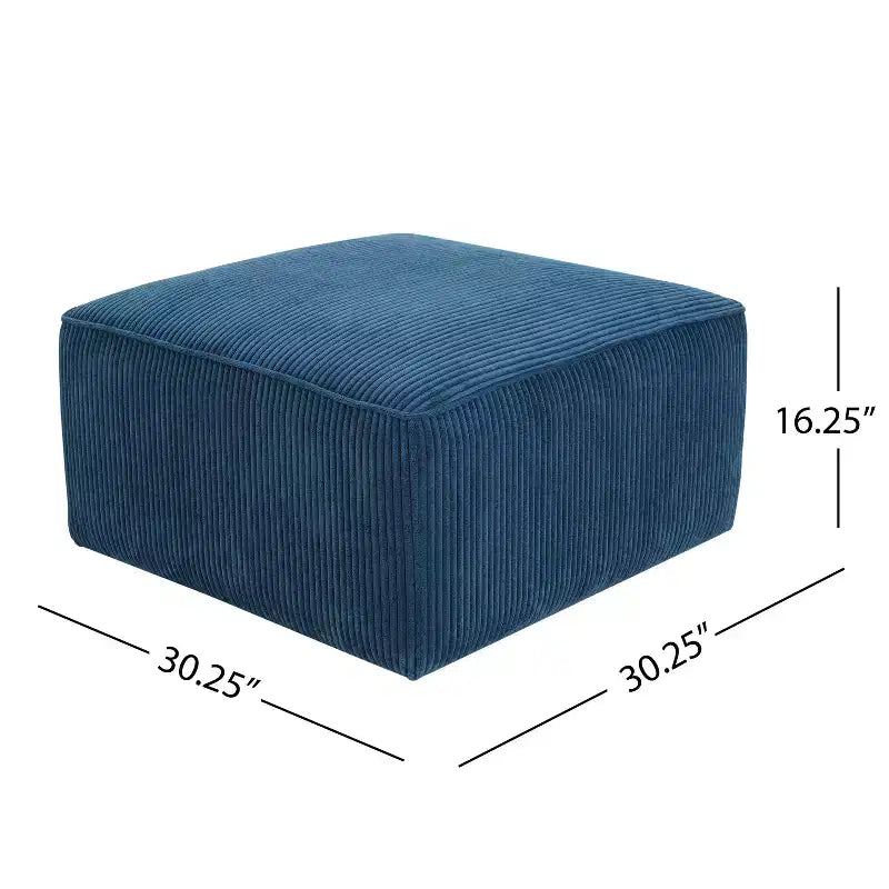 Pouf quadrato moderno, versatile e imbottito per interni