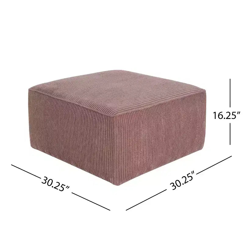 Pouf quadrato moderno, versatile e imbottito per interni