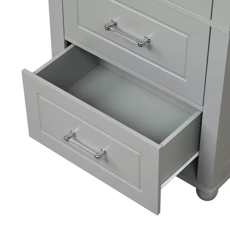 Mobile contenitore da bagno, mobile contenitore indipendente con due cassetti e ripiano regolabile