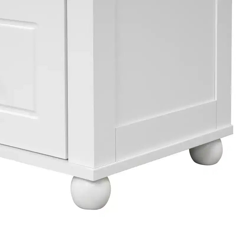 Mobile contenitore da bagno, mobile contenitore indipendente con due cassetti e ripiano regolabile
