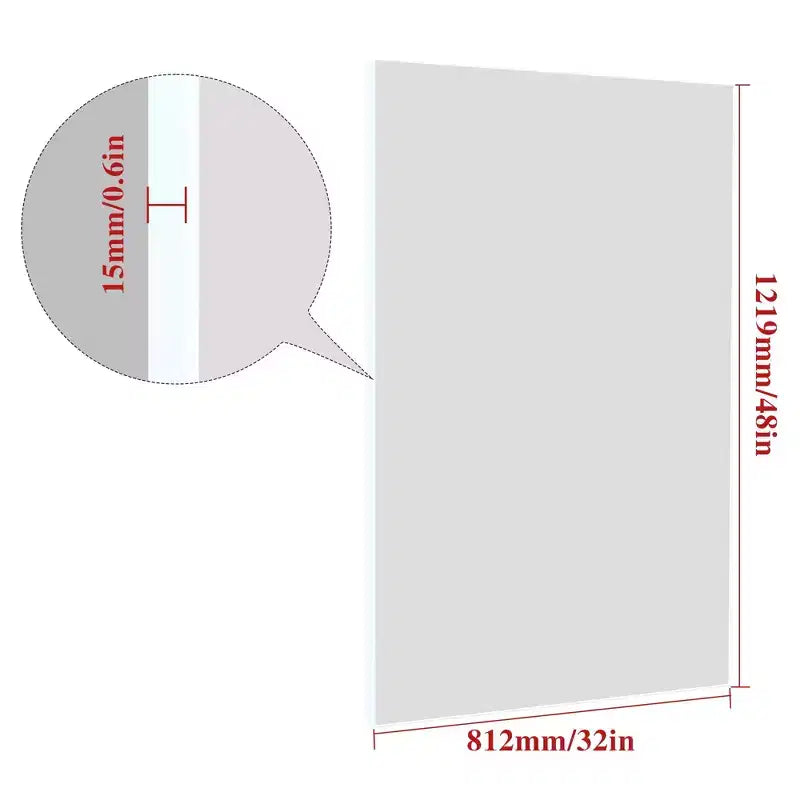 Espejo de baño moderno con marco blanco de 48x32: extragrande, de aluminio, montado en la pared, vertical/horizontal