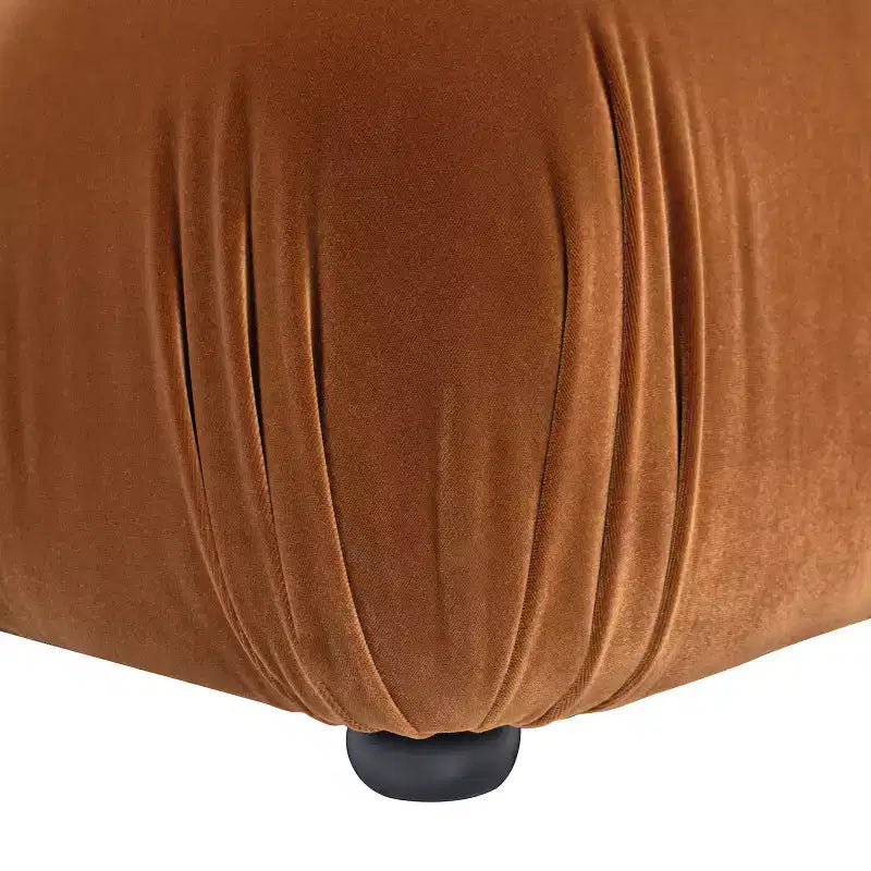 Pouf cocktail moderno modulare Bubble, velluto performante verde oliva