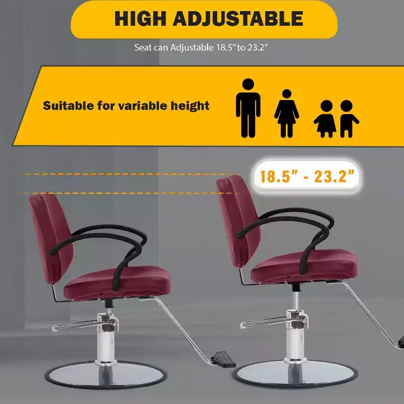 Fotel barberski, fotel fryzjerski z pompą hydrauliczną i obrotem o 360 stopni
