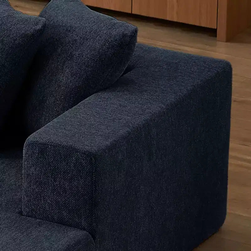 Chaise longue componibile moderna in ciniglia: morbida e versatile per ogni ambiente