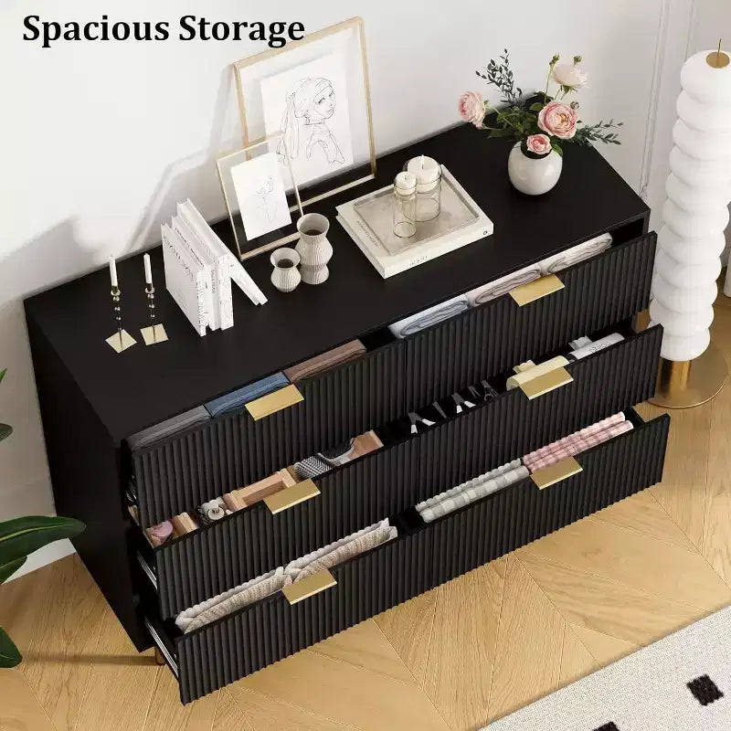 Cassettiera per camera da letto, cassettiera moderna a 6 cassetti, organizer in legno con cassetti per camera da letto, soggiorno, corridoio e ingresso