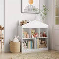 Organizer per giocattoli per bambini con 5 vani - libreria in legno bianco per sala giochi, cameretta e camera dei bambini