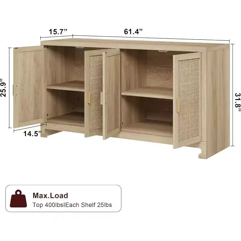 Mobile contenitore moderno in rattan