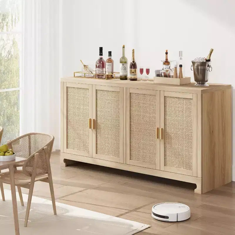 Mobile contenitore moderno in rattan