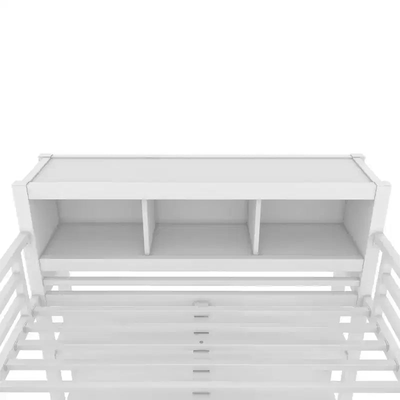Letto a soppalco Full/Queen con armadio e scrivania a L, letto a castello in metallo resistente con contenitore, letto a soppalco alto per ragazzi e adulti
