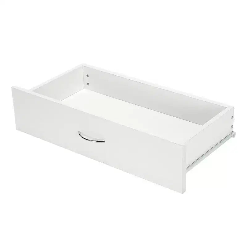 Cassettiera bianca a 4 cassetti in truciolato, larga 25.98in.