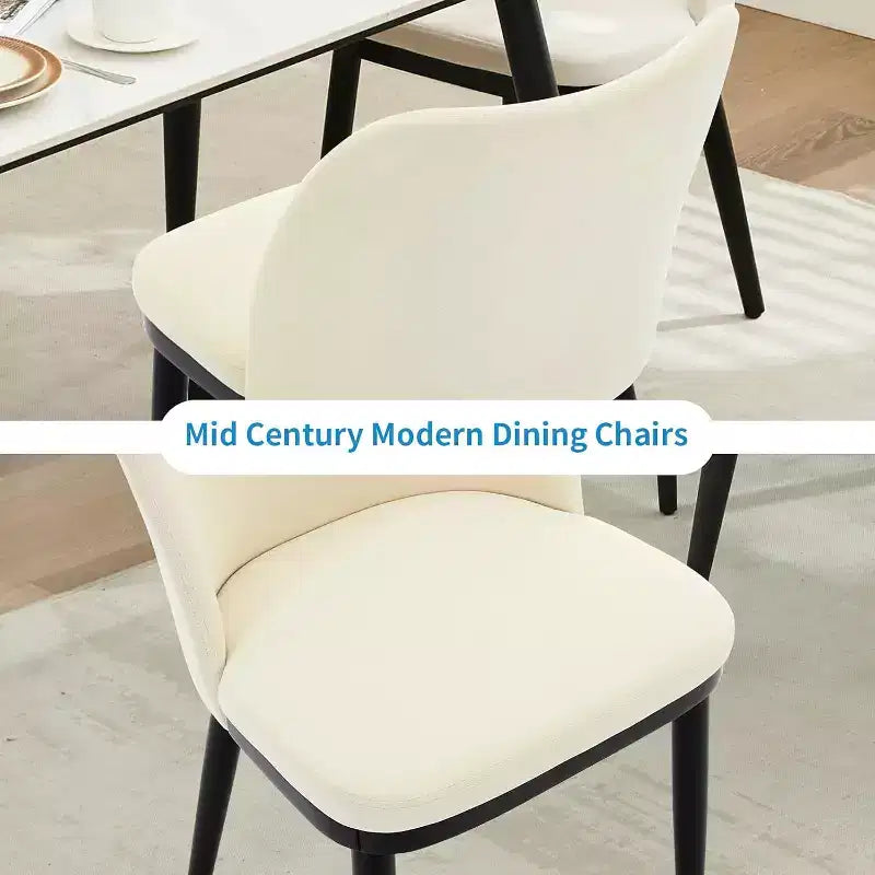 Set di 2 sedie da pranzo, sedie laterali in tessuto imbottito con seduta imbottita e gambe in legno, sedie moderne da pranzo per cucina e soggiorno