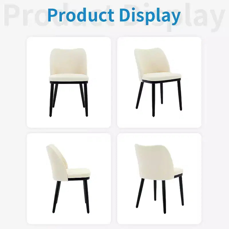 Set di 2 sedie da pranzo, sedie laterali in tessuto imbottito con seduta imbottita e gambe in legno, sedie moderne da pranzo per cucina e soggiorno