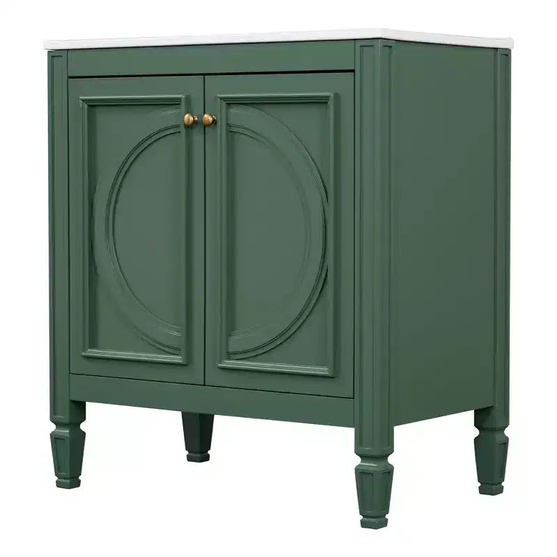 Mobile bagno da 30 con lavabo, mobile contenitore da bagno con cassetto, anta e ripiano, mobile bagno con lavabo singolo